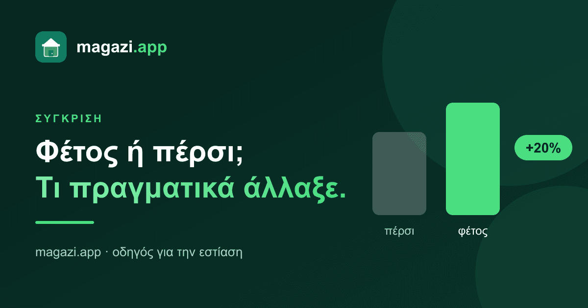 Φέτος ή πέρσι; Το νούμερο που μετράει